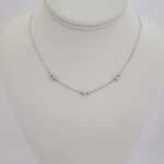 "White Gold Beads" Women's Necklace